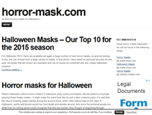 Tablet Screenshot of horror-mask.com